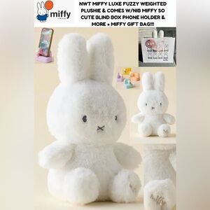 NWT MIFFY FUZZY WEIGHTED PLUSHIE W/ FREE MIFFY GIFT BAG & MIFFY ITEMS!!!